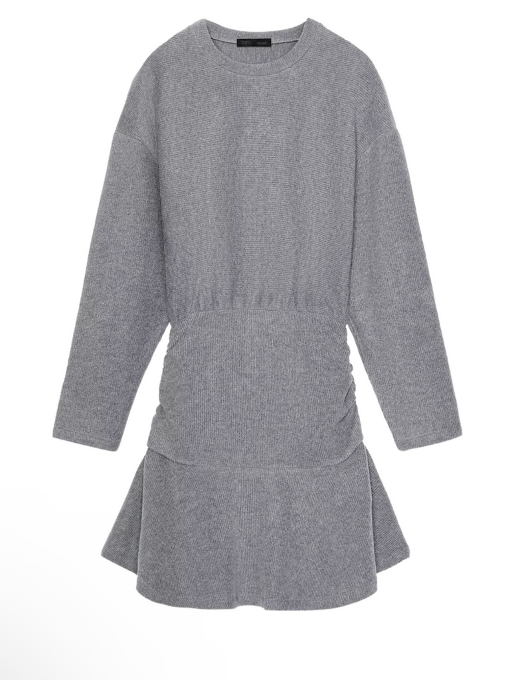 Zara Gray Mini Soft Sash Dress